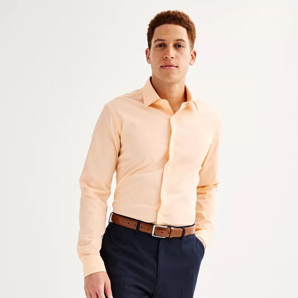 Croft & Barrow Shirt Men's 15.5 (34/35)  Easy Care Classic Fit Button Down